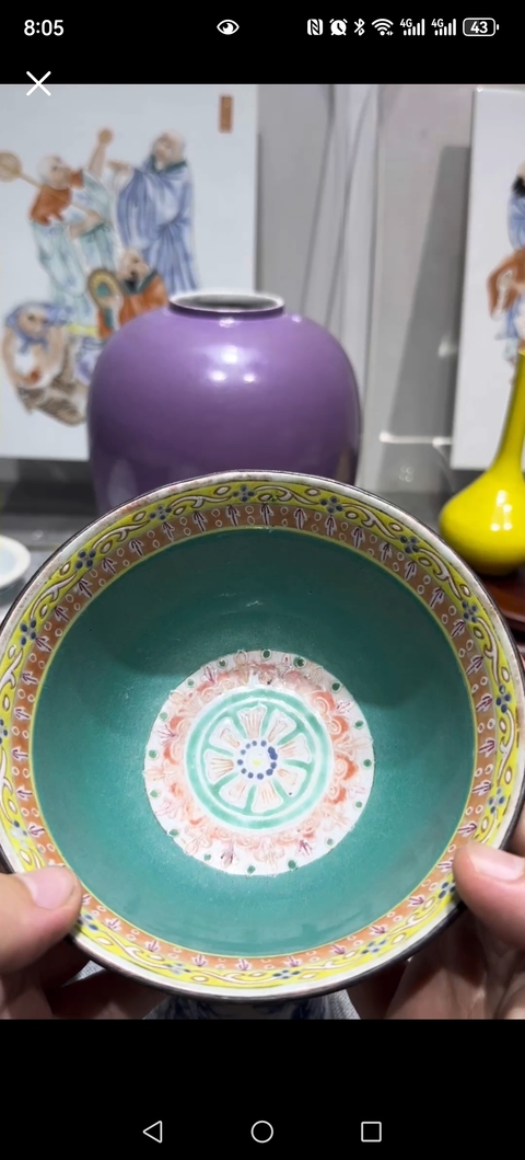 古玩陶瓷清中晚期賓乍隆瓷碗真品鑒賞圖