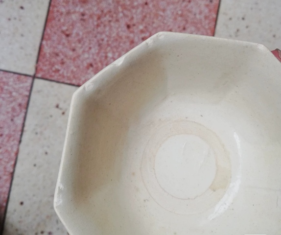古玩陶瓷磁州窯白釉八方茶碗真品鑒賞圖