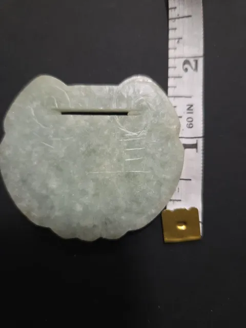 古玩玉器翡翠雕“如意鎖佩”真品鑒賞圖