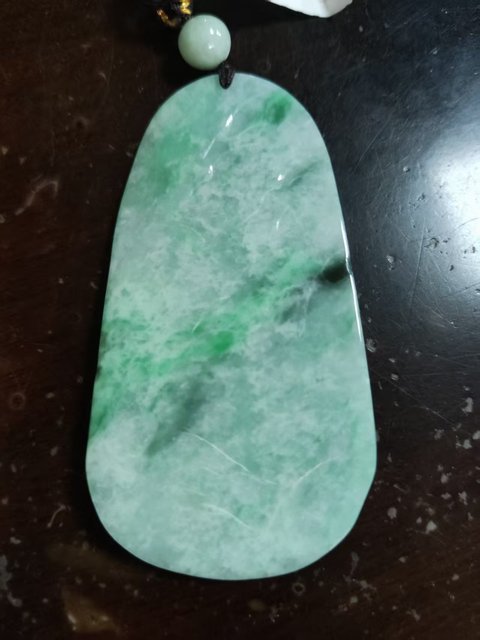 古玩玉器天然翡翠（A貨）掛件拍賣，當前價格10元