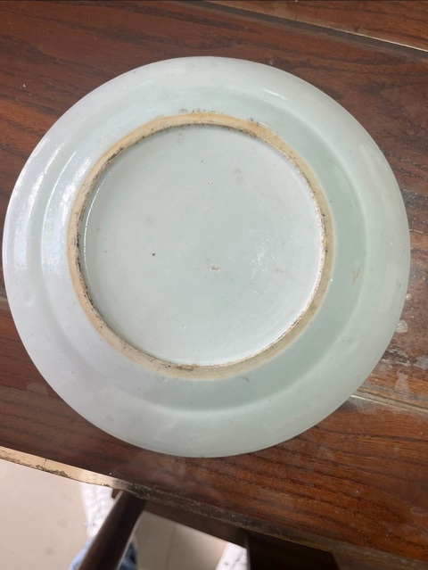 古玩陶瓷后加彩盤真品鑒賞圖