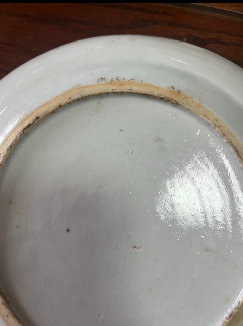 古玩陶瓷后加彩盤真品鑒賞圖