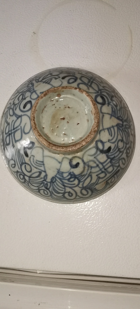 古玩陶瓷囍字紋青花碗真品鑒賞圖