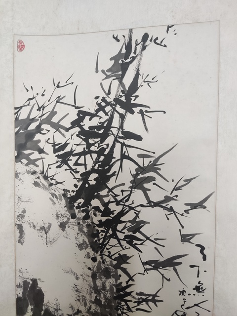 古玩字畫手工原裝原裱河南名家任七 墨竹圖拍賣,當前價格3688元