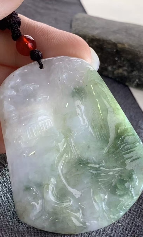 古玩玉器天然翡翠(A貨)掛件拍賣(mài),當(dāng)前價(jià)格868元