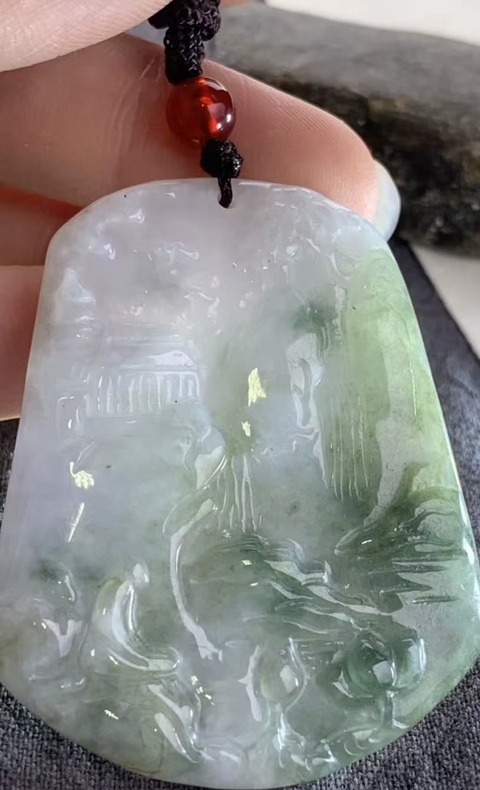 古玩玉器天然翡翠(A貨)掛件拍賣(mài),當(dāng)前價(jià)格868元