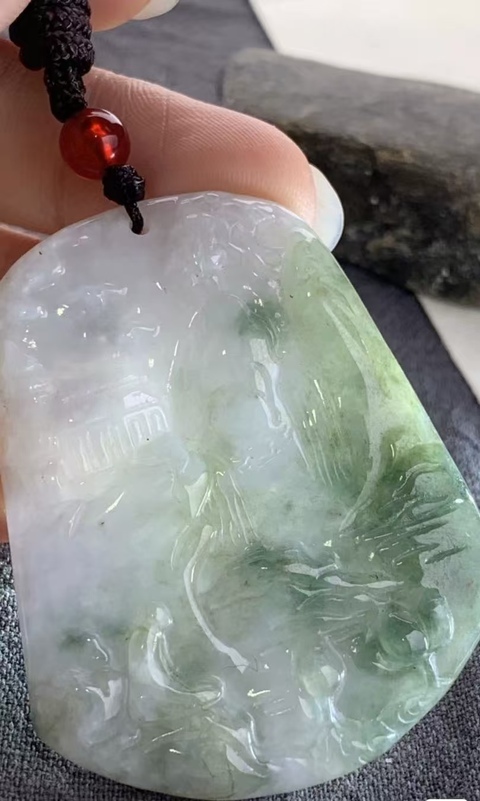 古玩玉器天然翡翠(A貨)掛件拍賣(mài),當(dāng)前價(jià)格868元