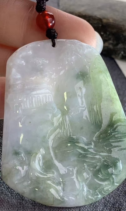 古玩玉器天然翡翠(A貨)掛件拍賣(mài),當(dāng)前價(jià)格868元