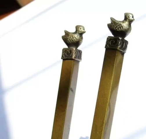古玩銅器清代銅爐筷真品鑒賞圖
