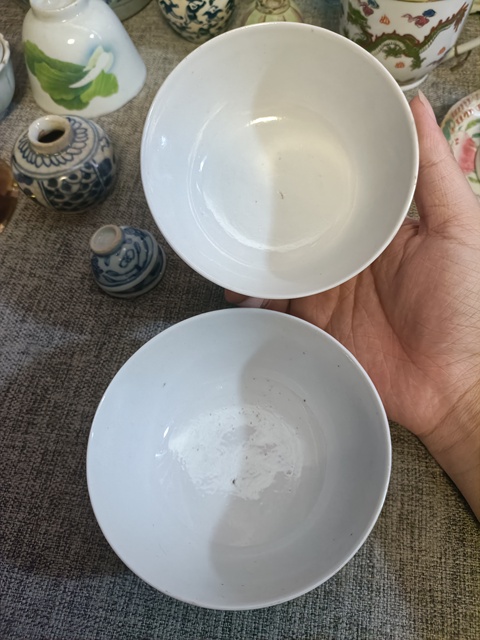 古玩陶瓷油粉彩和合二仙紋茶碗拍賣，當前價格2888元