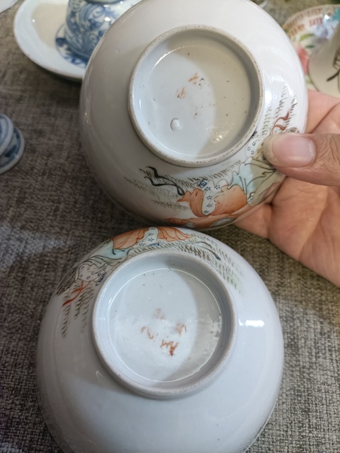 古玩陶瓷油粉彩和合二仙紋茶碗拍賣，當前價格2888元