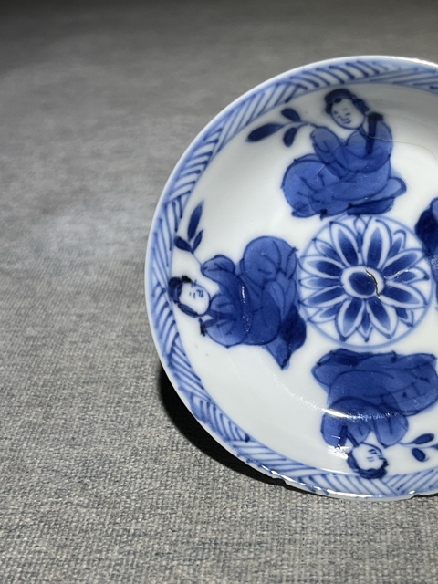 古玩陶瓷清,康熙青花仕女碟拍賣,當(dāng)前價(jià)格888元