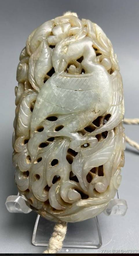 古玩玉器和田玉雕“龍鳳佩”真品鑒賞圖