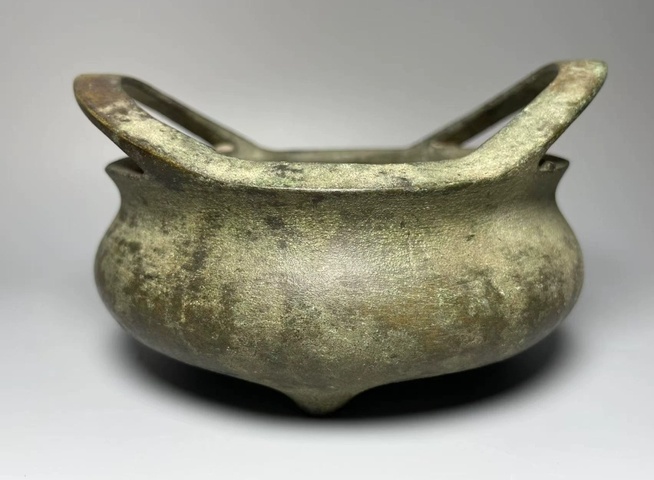 古玩銅器橋耳爐真品鑒賞圖