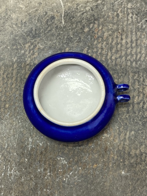 古玩陶瓷清乾隆·霽藍釉鳥食碗拍賣,當前價格1260元