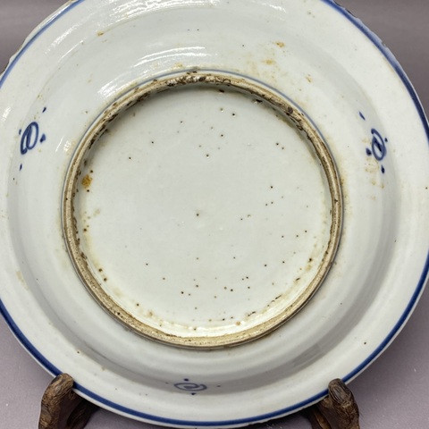 古玩陶瓷明天啟·山水風景青花盤拍賣,當前價格2000元