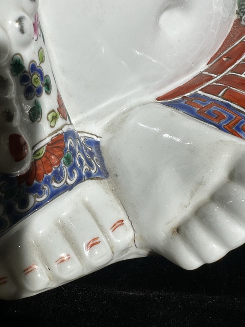 古玩陶瓷粉彩彌勒佛塑像真品鑒賞圖