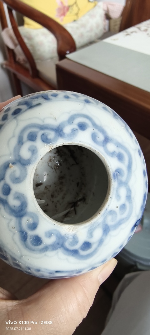 古玩陶瓷青花水盂真品鑒賞圖