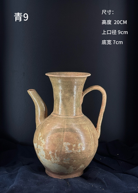 古玩陶瓷青瓷執壺真品鑒賞圖