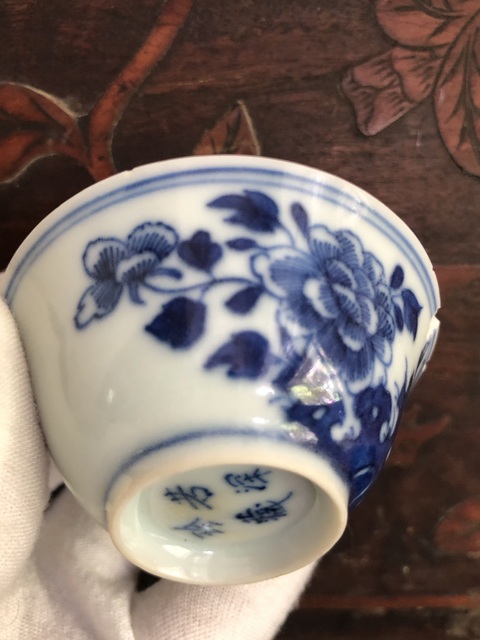 古玩陶瓷青花杯拍賣，當前價格3800元