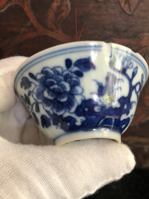 古玩陶瓷青花杯拍賣，當前價格3800元