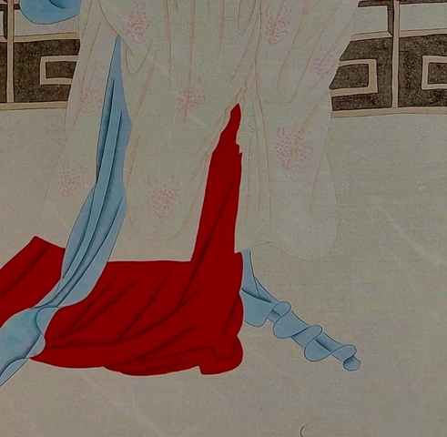 古玩字畫郝吉和執扇仕女圖拍賣,當前價格16800元