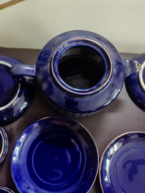 古玩陶瓷藍釉茶器真品鑒賞圖