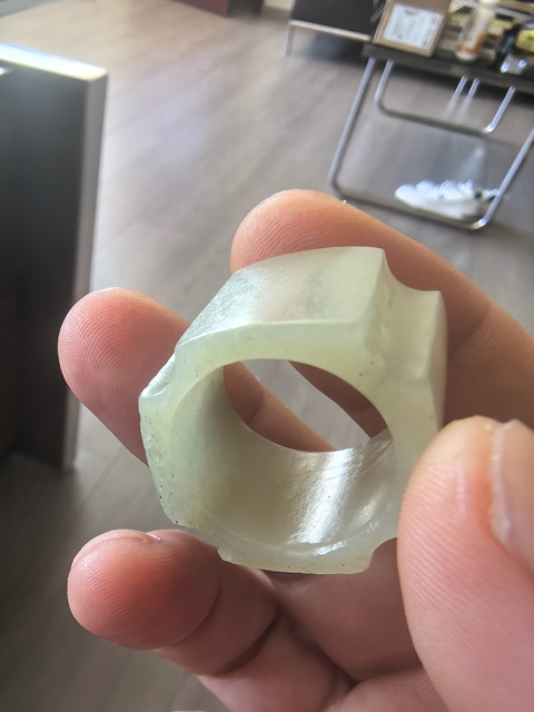 古玩玉器和田玉雕扳指真品鑒賞圖