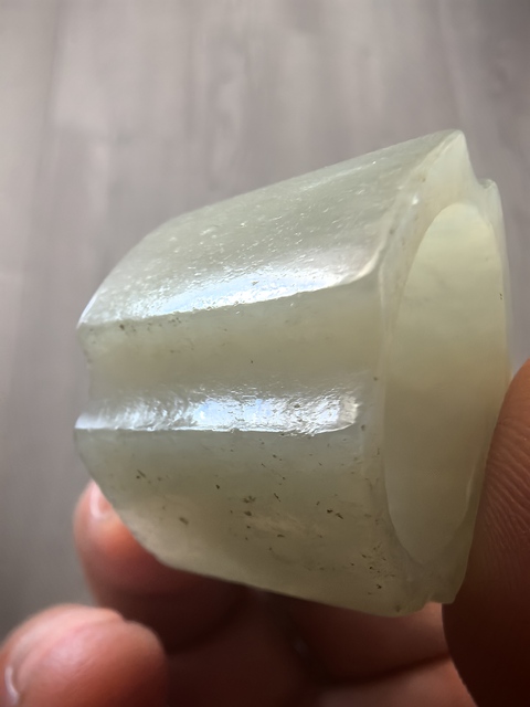 古玩玉器和田玉雕扳指真品鑒賞圖
