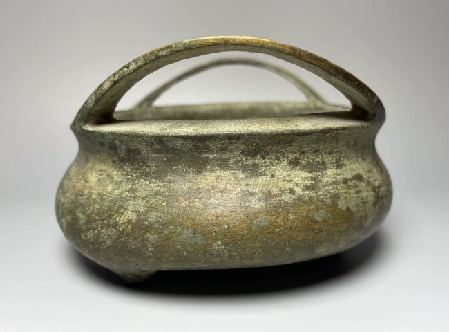 古玩銅器清代橋耳爐真品鑒賞圖