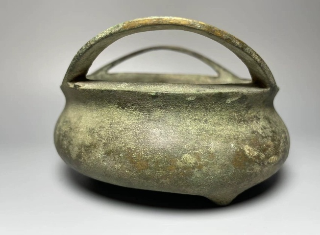 古玩銅器清代橋耳爐真品鑒賞圖