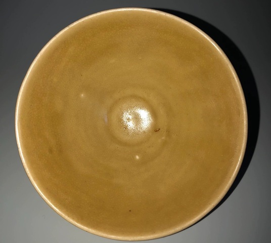 古玩陶瓷五代耀州窯墊燒青瓷盞真品鑒賞圖