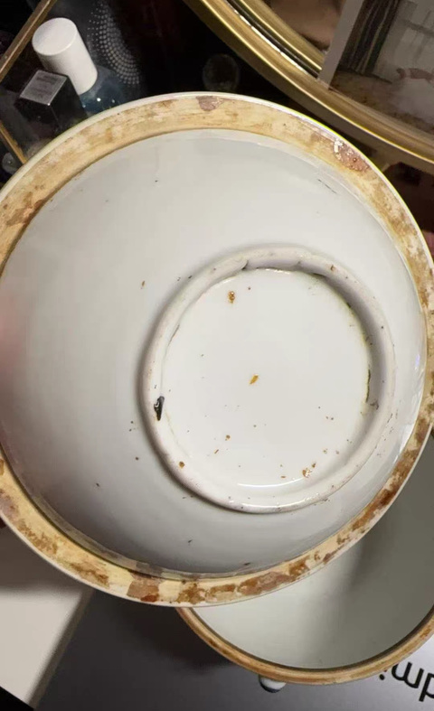 古玩陶瓷青花花卉紋溫鍋真品鑒賞圖