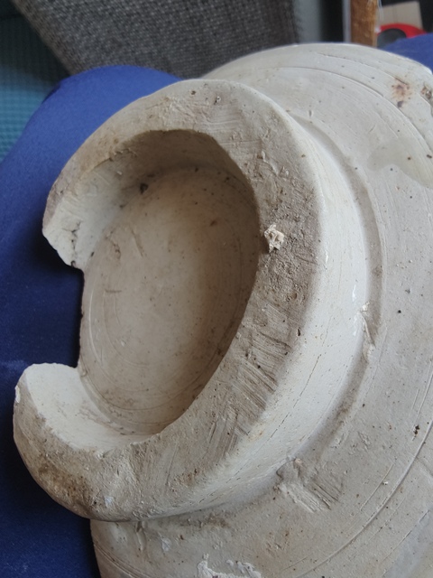 古玩陶瓷明磁州窯系白底黑花仙鶴紋標本真品鑒賞圖