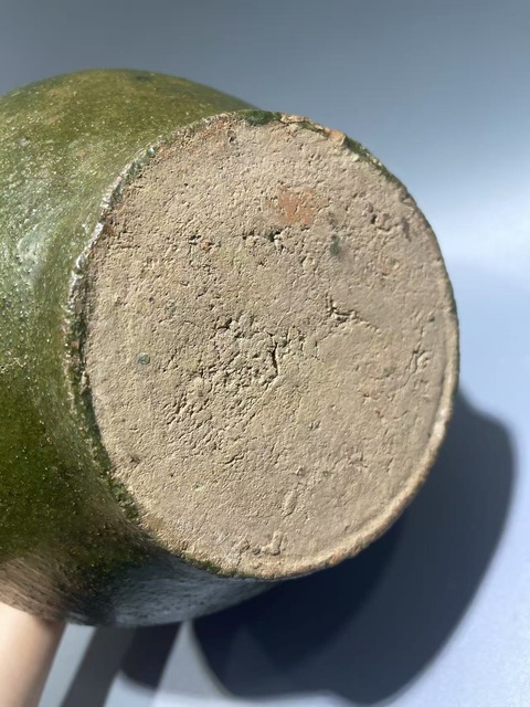 古玩陶瓷漢·綠釉跑獸瓶真品鑒賞圖