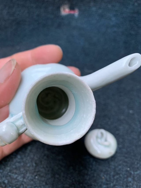 古玩陶瓷湖田影青釉執壺真品鑒賞圖