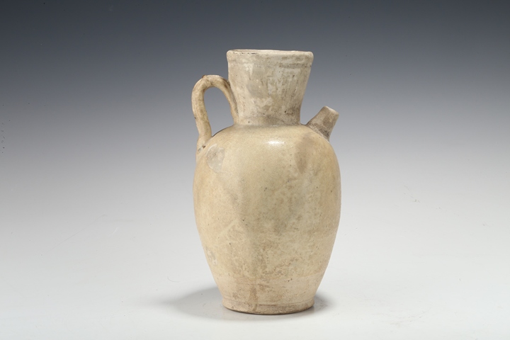 古玩陶瓷唐代·白釉執壺真品鑒賞圖