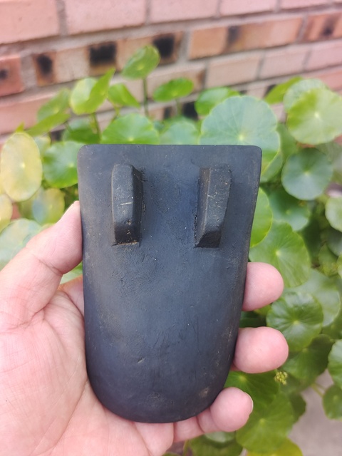 古玩雜項陶箕形硯真品鑒賞圖
