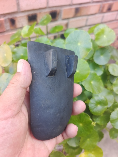 古玩雜項陶箕形硯真品鑒賞圖