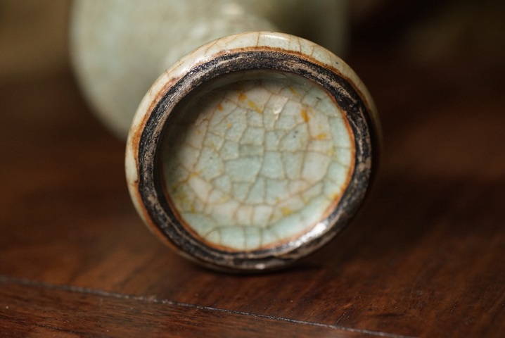 古玩陶瓷青釉花觚真品鑒賞圖