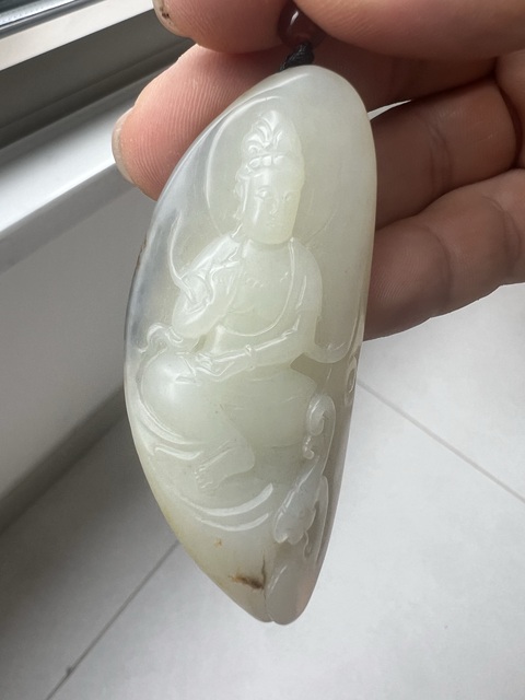 古玩玉器觀音真品鑒賞圖