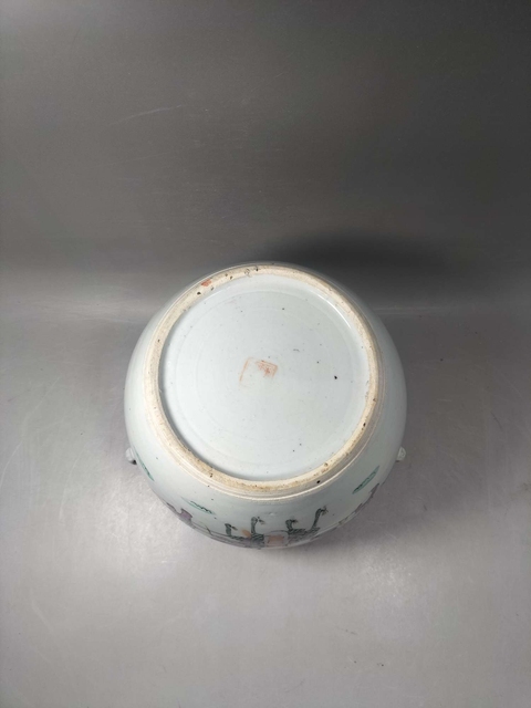 古玩陶瓷粉彩四系粥罐真品鑒賞圖