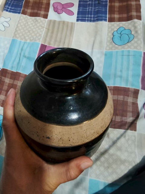 古玩陶瓷磁州窯黑釉梅瓶真品鑒賞圖