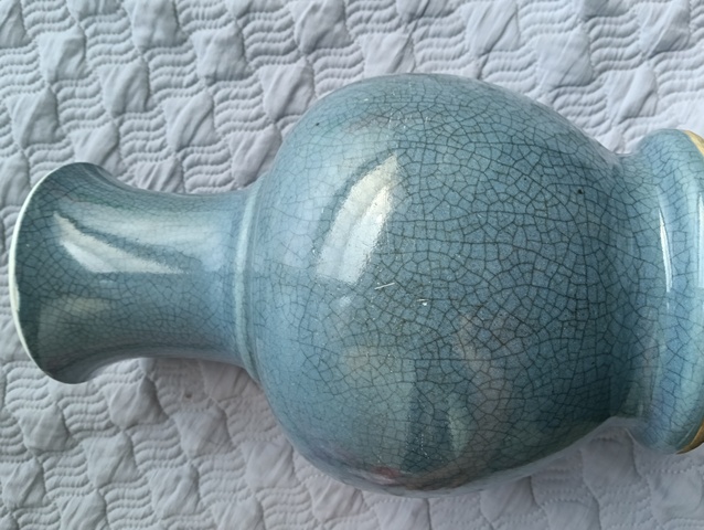 古玩陶瓷哥釉瓶真品鑒賞圖