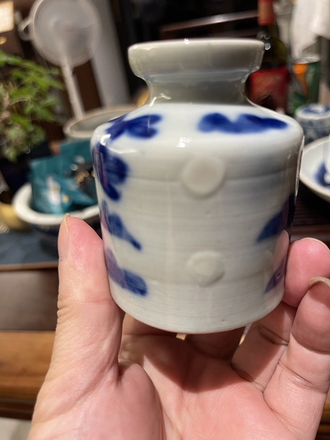 古玩陶瓷青花水盂真品鑒賞圖