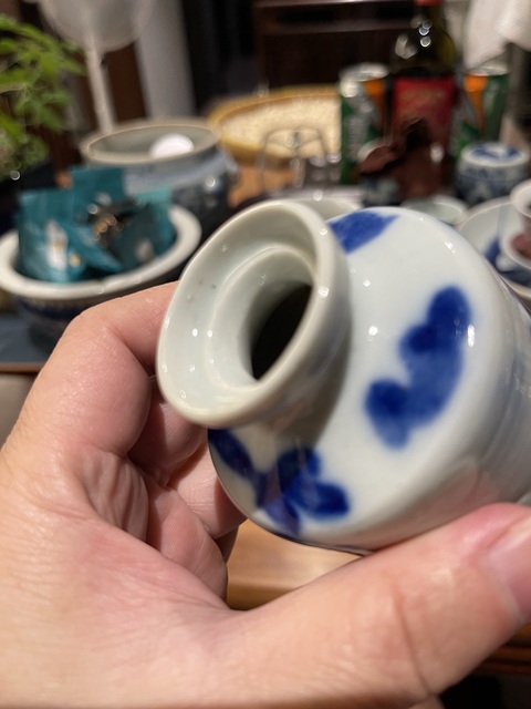 古玩陶瓷青花水盂真品鑒賞圖