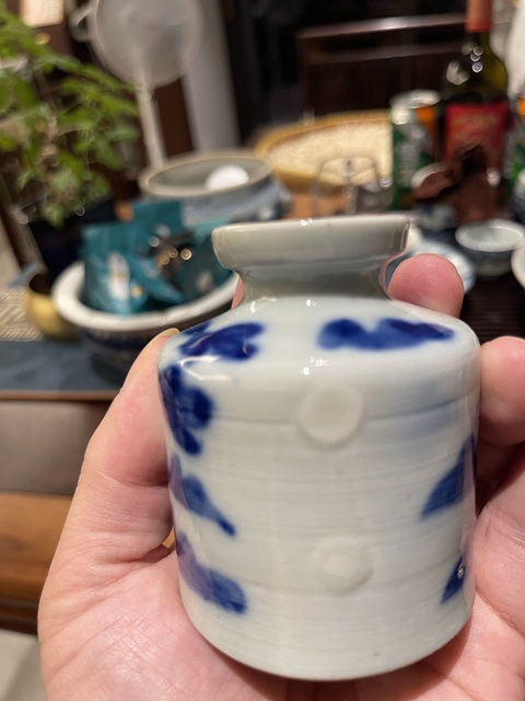 古玩陶瓷青花水盂真品鑒賞圖