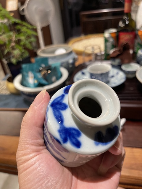 古玩陶瓷青花水盂真品鑒賞圖