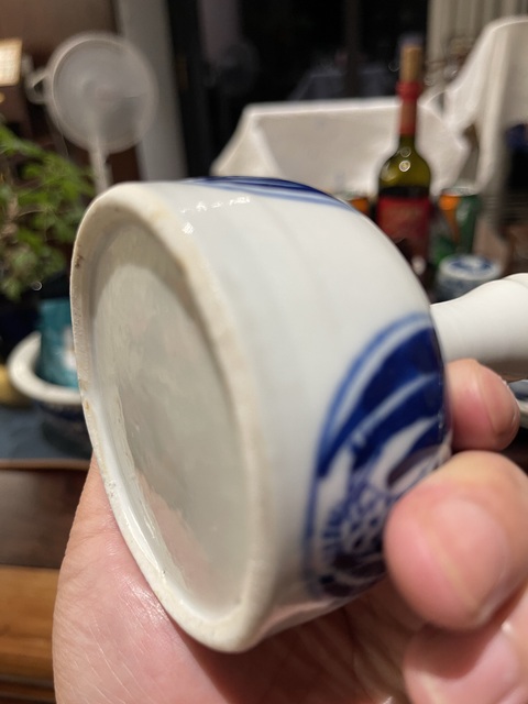 古玩陶瓷團鶴紋青花壺真品鑒賞圖
