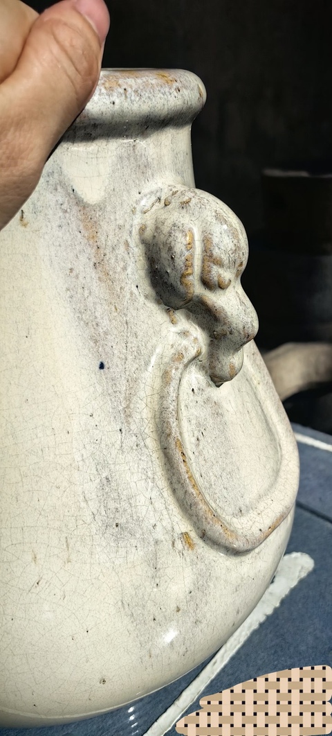 古玩陶瓷雙鋪首瓶真品鑒賞圖